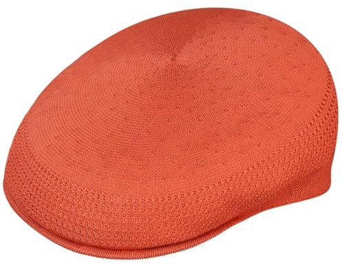 Kangol Tropic Ventair Flatcap 504 Schiebermütze Schirmmütze Herrencap Sommercap Damencap Pepe Damen/Herren - mit Schirm Frühling-Sommer - L (58-59 cm) orange