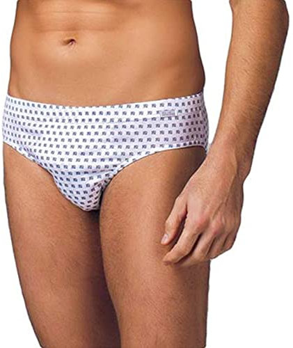 (6pz) Slip in Filo di Scozia Uomo Nottingham (XXL, Fondo Bianco)