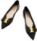 C.Paravano Damen Ballerinas mit Metallknopf – Bequeme und Elegante Flats für Alltag und Freizeit (37,Schwarz)