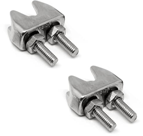 Lot de 2 serre-câbles en acier inoxydable V4A de PRIO 4 mm