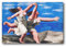 Spanischer Maler Pablo Picasso Zwei Frauen laufen am Strand Poster Wandkunst Poster Drucke Heimdekoration Bild Leinwand Malerei Poster 30 x 45 cm