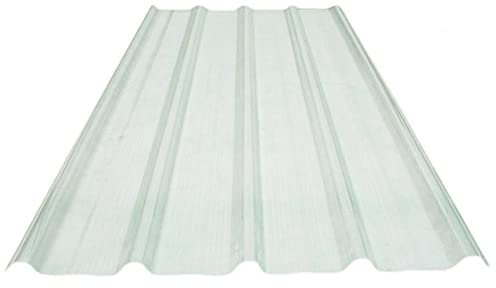 Artiz FRP Transparent Tile House, Roof, Balcony Canopy Daylighting Tile High Transmittance Impact Resistance Resin Fiberglass Material Easy To Install (Color : Clear, Size : 84x130cm/5PCS)