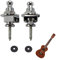 Naisfei 2 Stück Gitarrengurtschloss, Gitarrengurt Schloss KnöPfe SchlöSser Knopf,Schlösser für Gitarrengurte,Security Locks Gitarre,für Akustik,Elektro,Bassgitarre