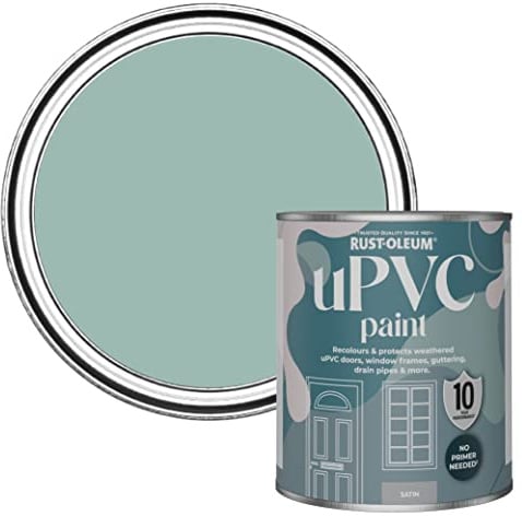 Rust-Oleum Blue uPVC Door and Window Paint In Satin Finish - Coastal Blue 750ml
