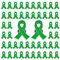 CRAFFANCY Lot de 50 broches en forme de ruban vert citron pour sensibilisation à la santé et à l'espoir en émail pour décoration