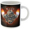 Tasse Auto Cartoon Turbo Motor Hot Rod Flamme Auspuff Rennen Keramik Tassen Beidseitig Bedruckt Kaffeetassen 330Ml Für Kaffeeliebhaber,Freundin,Frauen