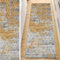 Läufer Flur Küche Teppich rutschfest Grau Gelb 70x220CM Lang Kücheläufer Waschbar Meterware Geometrisch Teppichmatten Korridor Polyester Wohnzimmer Schlafzimmer 40 - 120cm Breit, Anpassbare Größe