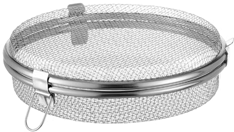 Naisicatar Dishwasher Basket for Small Items Stainless Steel Round Scratchproof Dishwasher Utensil Basket 3 Buckles Dishwasher Basket with Fine Mesh for Kitchen