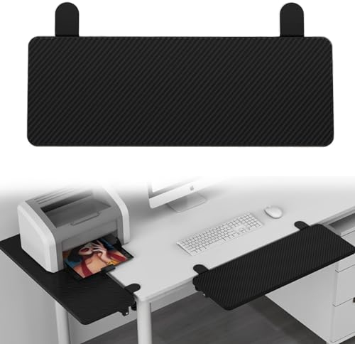 Ergonomische Schreibtischverlängerung, 64x24cm Tischverlängerung Armlehnenstütze Handgelenkauflage für Schreibtisch, Arbeitstische Ergonomischer Computertischarm Armlehne für den Schreibtisch-Schwarz