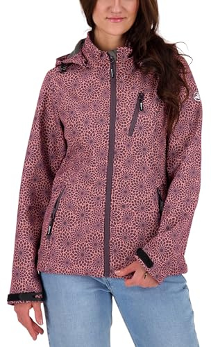 DEPROC-Active Damen Damen Softshelljacke mit Abnehmbarer Kapuze Übergangsjacke Windbreaker Shelby Peak Softshelljacke