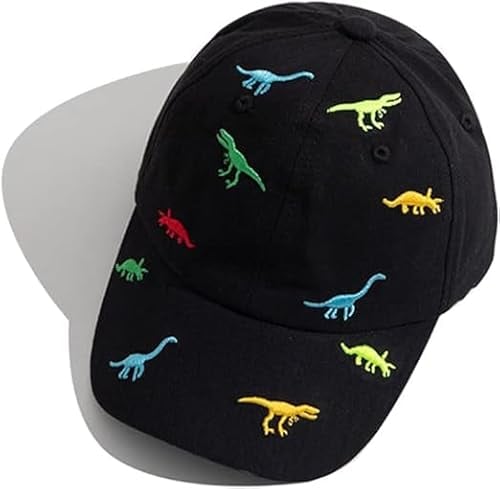 Kinder Baseball Cap für Jungen Mädchen Dinosaurier Stickerei Verstellbar Sport Baumwolle Kappe Sonnenhut UV Schutz Basecap Sommer Herbst Kinder Schirmmütze Golf Cap für 2-6 Jahren Baby Jungen Mädchen
