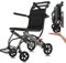 WEYRALFaltbarer Rollstuhl Leicht, 8kg Ultraleichter Rollstuhl Faltbar, Transit Rollstuhl für Ältere Menschen, Outdoor Rollstuhl,Transportrollstühle, Belastbarkeit 100 kg
