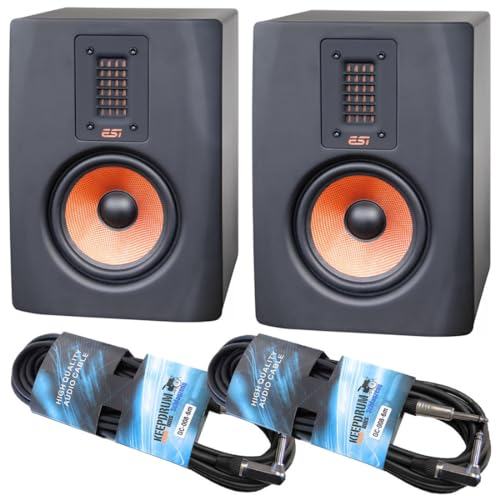 ESI Unik 05+ aktive Studio Monitor-Boxen 1 Paar + 2X keepdrum Klinkenkabel 6m