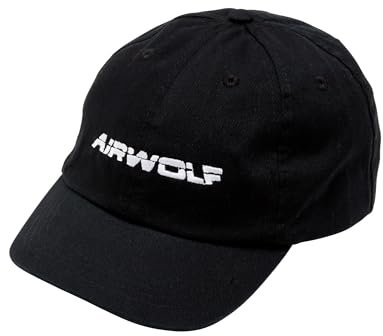Cotton Soul Airwolf Logo Herren Kappe, Schwarz, Einheitsgröße, Schwarz , Einheitsgröße