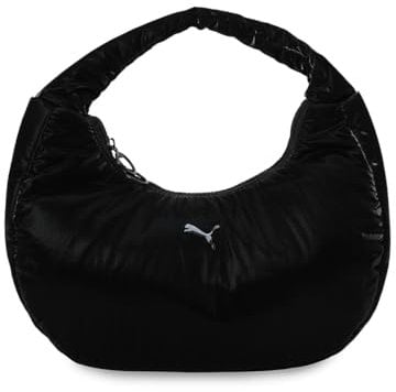 PUMA Damen UP Bag Black Hobo-Tasche, Schwarz