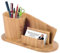 XNONE Mode-Persönlichkeit PU-Leder-Stifthalter Bürobedarf Desktop-Organisator, Desktop-Organisator und Visitenkartenhalter, Stifthalter (Apricot)