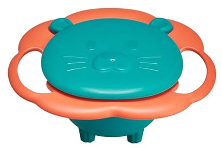 Tissting Cuenco Giroscópico a Prueba de Derrames, Cuenco para Bebé de 360 Grados, Cuenco Antivuelco, Cuencos de Alimentación para Bebés para Sopa de Cereales, Platos para Aperitivos (Verde)