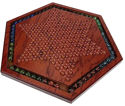 KOMBIUDA Holzspielzeug Spielbrett Für Kinder Von Tisch Hexagon Design Kompaktes Und Leichtes Spielzeug Für Reisen Und Partys