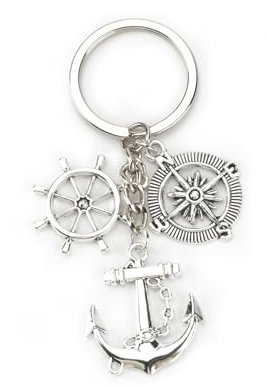 Personalisierter Edelstahl Schlüsselanhänger Mit Kompass Und Anker, Modernes Design Als Vielseitiges Geschenk Für Frauen, Reisen Und Geburtstagsgeschenke Als Für Mama, Guter Freundin Oder Kollegin