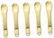 Healvian 5st Gesichtscreme Löffel Cd- Mit Deckel Feuchtigkeitsspendender Löffel Süßigkeiten Chiffon-spitzen-stirnband Gadgets Stachel Gel Golden Umweltschutz Zinklegierung
