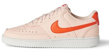 Nike Women's Court Vision Lo Nn Sneaker, Washed Coral/Picante Red/Pican, 6.5 UK
