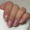 24pcs False Nails, French Nails Nude Pink, Fake Nail with Glue, Stick on Nails Glossy Full Coverage, Short Press on Nail for Women and Girls