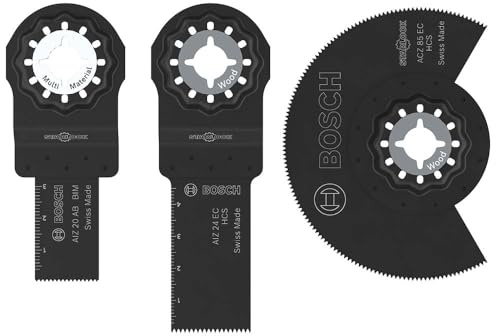 Bosch 3X Wood and Soft Metal Set | for Non-ferrous metals, Plastic coated boards, 133 x 104 mm, Professional Accessory Multitool