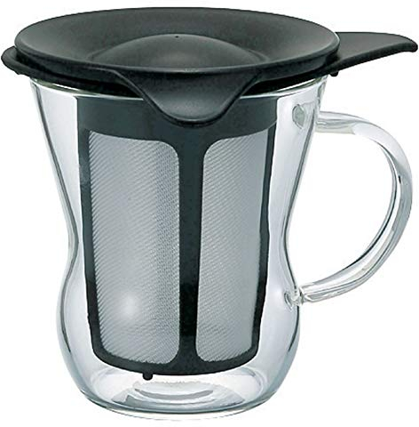 Hario Teekocher aus Glas Schwarz
