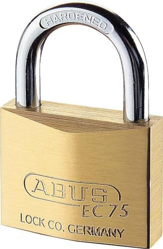 ABUS 26842 Messing 75 Vorhangschloss, 30 mm | Robustes Schloss aus massivem Messing, 30 mm Breite, professionelle Sicherheitstechnik für Haus, Garten und Industrie