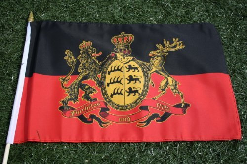 Königreich Württemberg Fahne, Historisch Mehrfarbig Stockfahne, 10 Stück