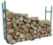 Toolland Verstellbares Holzregal für Brennholz und Holzscheite, rostbeständig, Breite 150-220 cm, Tiefe 20-30 cm, Höhe 105 cm, für drinnen und draußen, unter Plane, einfach zu montieren, ideal für die