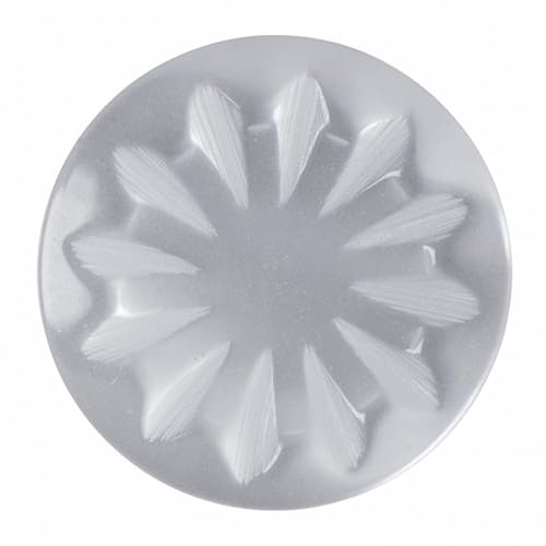 Decorative Shank Buttons White 15mm 5pk