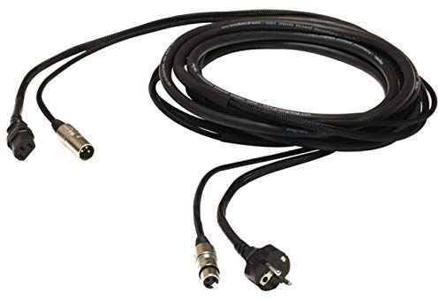 Proel PH100LU20 professionale audio/cavo di alimentazione combinato (6,3 mm XLRF, Bloccabile, Schuko 16 a, 3 X 1,5 mm² su XLRM, EC3P connettore di alimentazione maschio, 20 m) nero