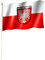 Stockflagge/Stockfahne FRANKFURT AM MAIN Flagge/Fahne ca. 30 x 45 cm mit ca. 60cm Stab/Stock