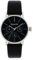 Gigandet Damen-Armbanduhr Multifunktion Quarz Analog mit Lederarmband schwarz G38-002
