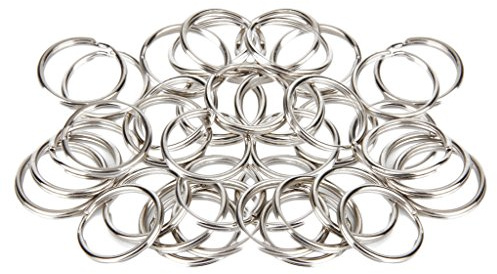 Générique Anneaux Brisés pour Porte-Clés 1.5mm x 20mm Lot de 100pcs - d'argent