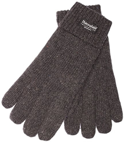 Eem Jette Damen Strickhandschuhe mit Thinsulate-Futter, 100 % Wolle Grau Material: Schafwolle; Farbe: Anthrazit 60