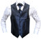 MMUGA Hochzeitwesten Set mit Plastron Dunkelblau 58
