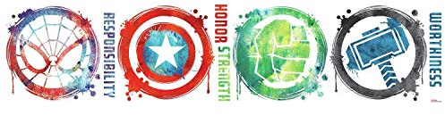 RoomMates RMK3583SCS Marvel Symbole zum Abziehen und Aufkleben, mehrfarbig