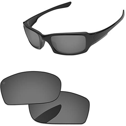 PapaViva Verres de rechange pour Oakley Fives Squared, chromé noir, 0
