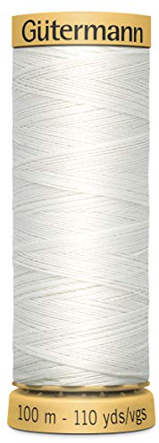 Gutermann 100% Natural Cotton Thread - 100m (White)