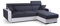 mb-moebel Ecksofa mit Schlaffunktion Eckcouch mit Bettkasten Sofa Couch mit verstellbare Kopfstütze L-Form Polsterecke Schlafsofa Gästebett - 236x165x97 cm - Pedro (Grau, Ecksofa Rechts)