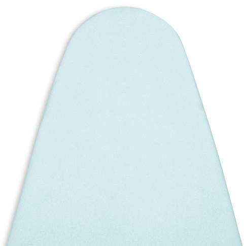 Encasa XO Housse Table à Repasser avec Feutre épaisseur 4 mm - Glace Bleue - Plain Couleurs Cotton, Elastic (Convient à la Norme Large Boards of 125x39 cm) Réfléchissant à la Chaleur