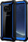 cadorabo Coque pour Samsung Galaxy S8 en Noir BLEUÂTRE - 2-en-1 Housse Protection avec Bords Silicones et Dos Verre Acrylique - Hard Back Case Hybrid Cover Bumper