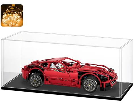 Huijintao Acryl Vitrine/Schaukasten/Display Case/Display Box für Modellaut, Figuren, Sammlerstücke | Selbstmontage (37x28x31 cm)