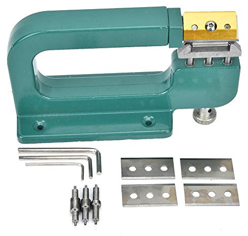 Jadpes Máquina de Corte de Cuero para artesanía, Máquina de Corte de Borde para artesanía de Cuero Herramienta de reparación de Corte de Cuero Herramienta de pelado de Arte de CU