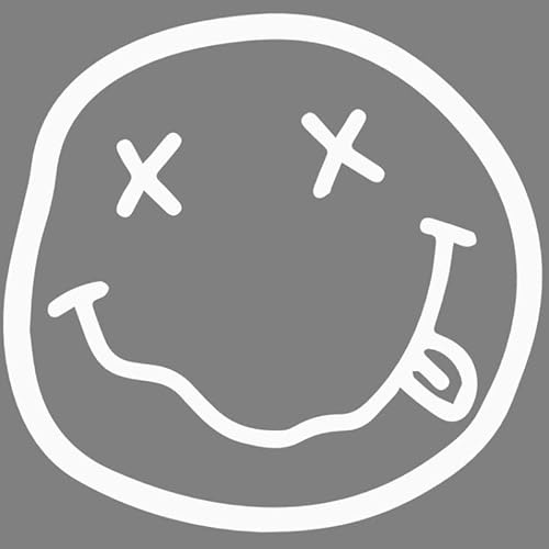 Decus Nirvana Smiley Face Grunge Kurt Cobain L 0166 (weiß) // Sticker OEM JDM Style Aufkleber
