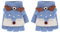 Fäustlinge mit Knopf Klappe Fingerlose Handschuhe für Kinder Winter Warm Strickhandschuhe Plüschfutter Winterhandschuhe in Kaninchen Optik (Eule-Blau)