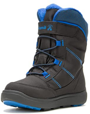 Kamik Kinder Stance2 Winterstiefel, Schwarz (Black Blue BAB), 31 EU