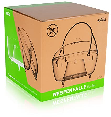 Aroba Lot de 6 pièges à guêpes professionnels 18 cm de large et particulièrement efficaces respectueux de l'environnement sans poison